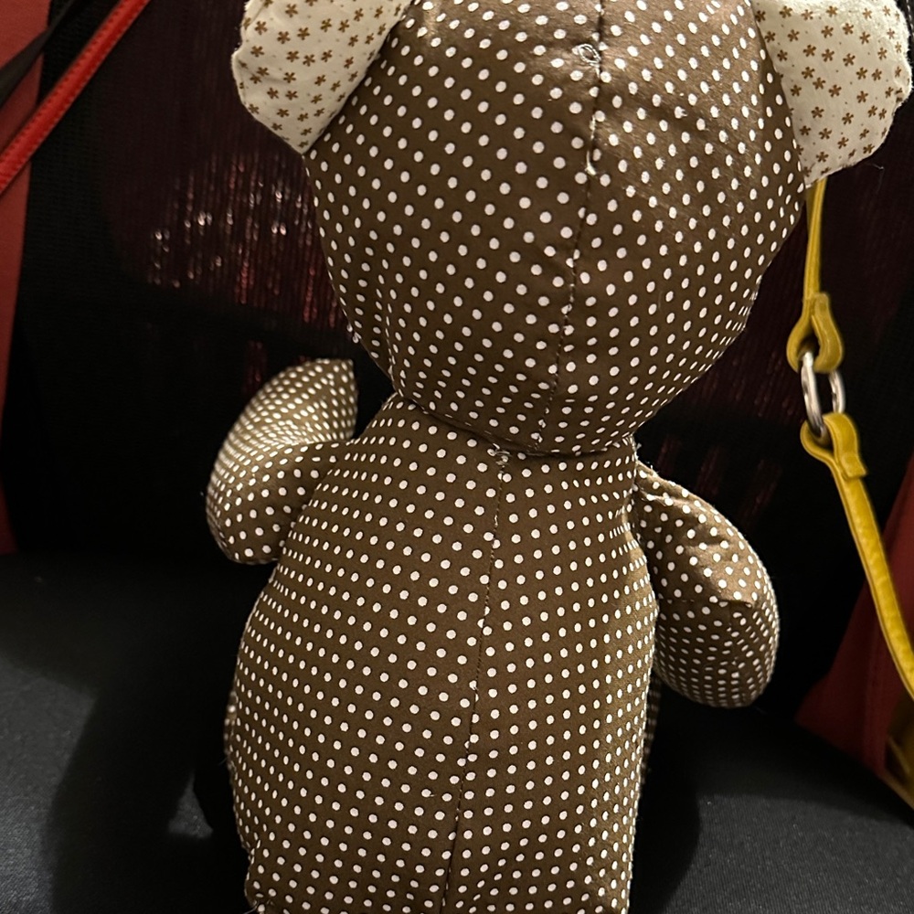 Polka Dot Brown and Cream Teddy Bear - Picture 3 of 5